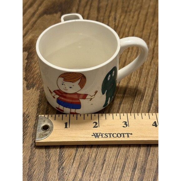 Vintage Porcelain Child's Cup Mug Toothbrush Holder Made in Japan RARE - Picture 9 of 9